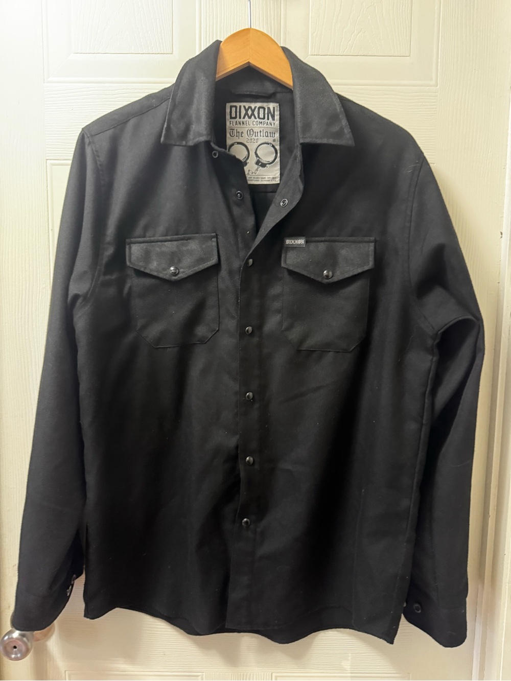 DIXXON Black Button-Front Work Shirt Jacket
